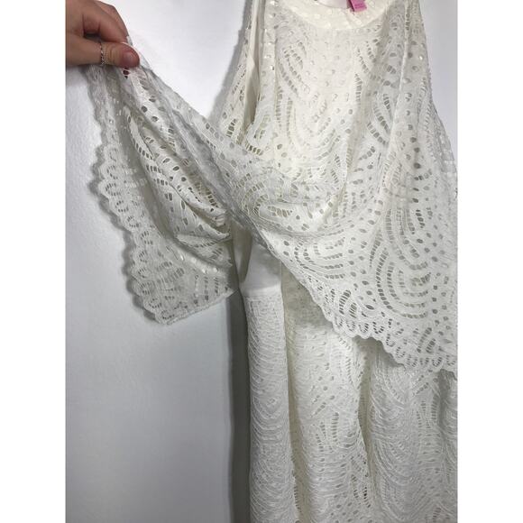 Lilly Pulitzer Women's White Lace Edona Romper Cute Feminine Lightweight Spring - Picture 4 of 12